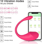 App Remote Controlled Wearable Panty Vibrator - Waterproof Silicone 10-Speed G-Spot Clitoral Massager For Couples Play