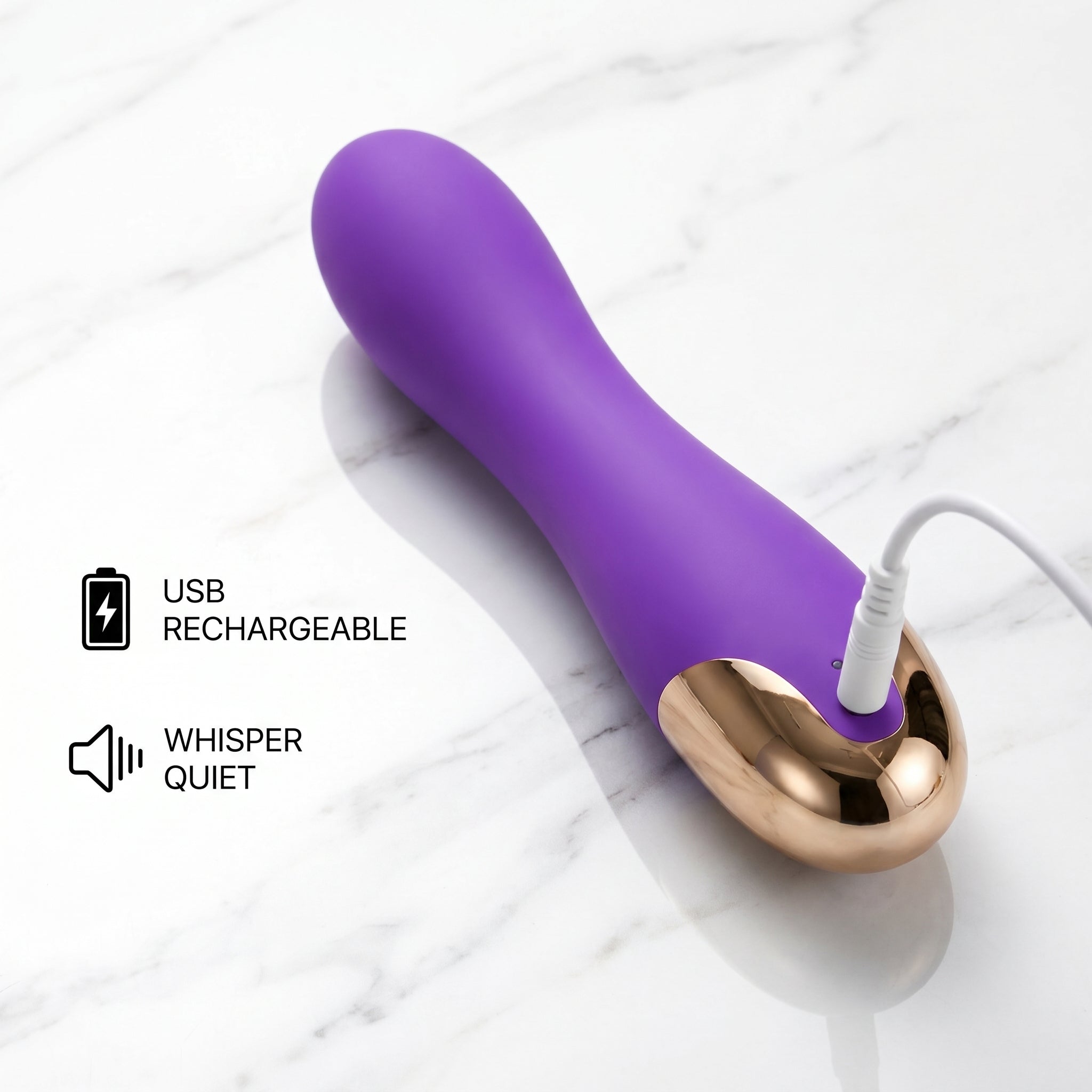 Ergonomic Purple G-Spot Vibrator - Waterproof, USB Rechargeable, Travel-Friendly Silicone Sex Toy For Ultimate Self-Care