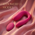 Wireless Remote Control Couples Vibrator - Flexible U-Shaped Silicone Massager With 10 Intense Modes For Hands-Free Pleasure