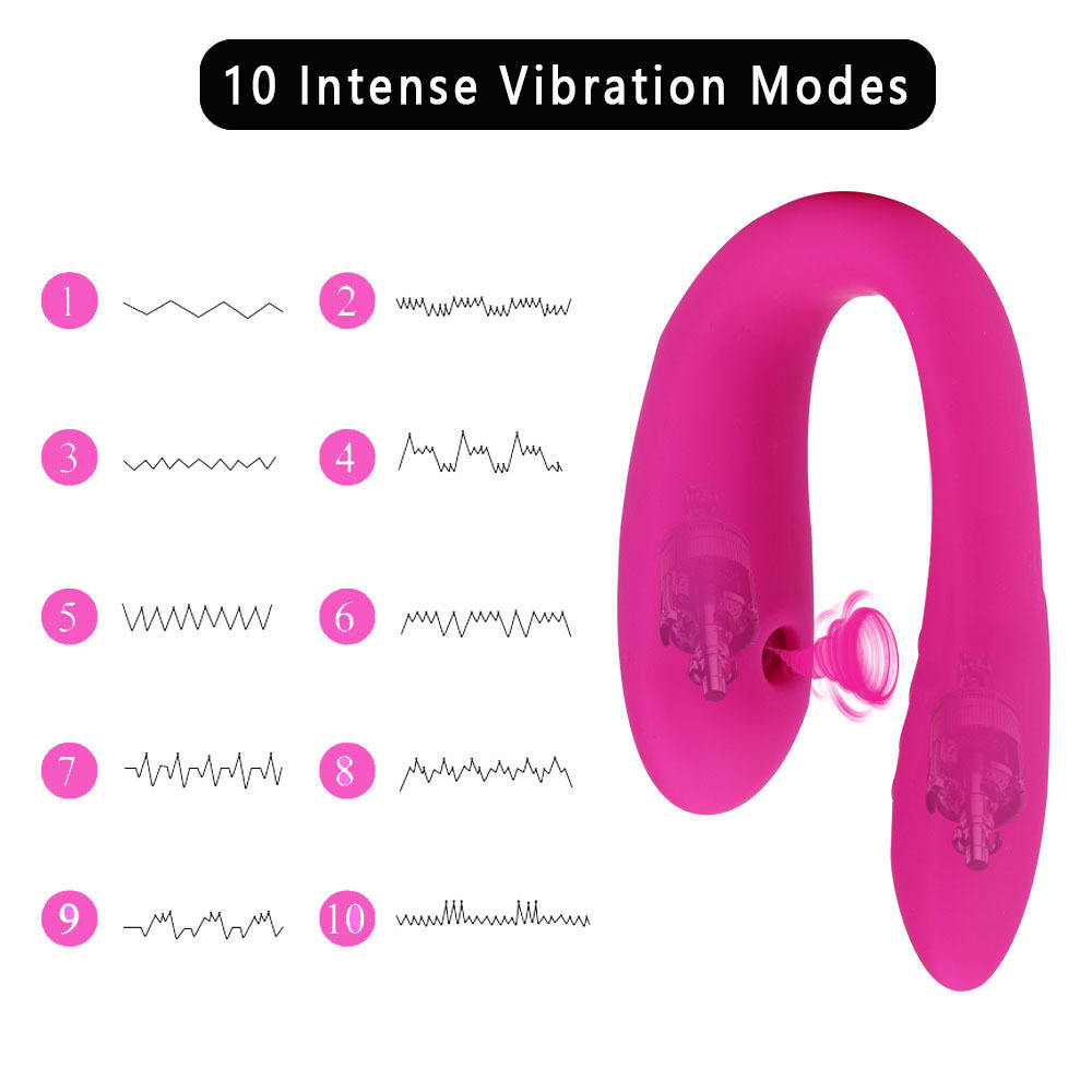 Wireless Remote Control Couples Vibrator - Flexible U-Shaped Silicone Massager With 10 Intense Modes For Hands-Free Pleasure