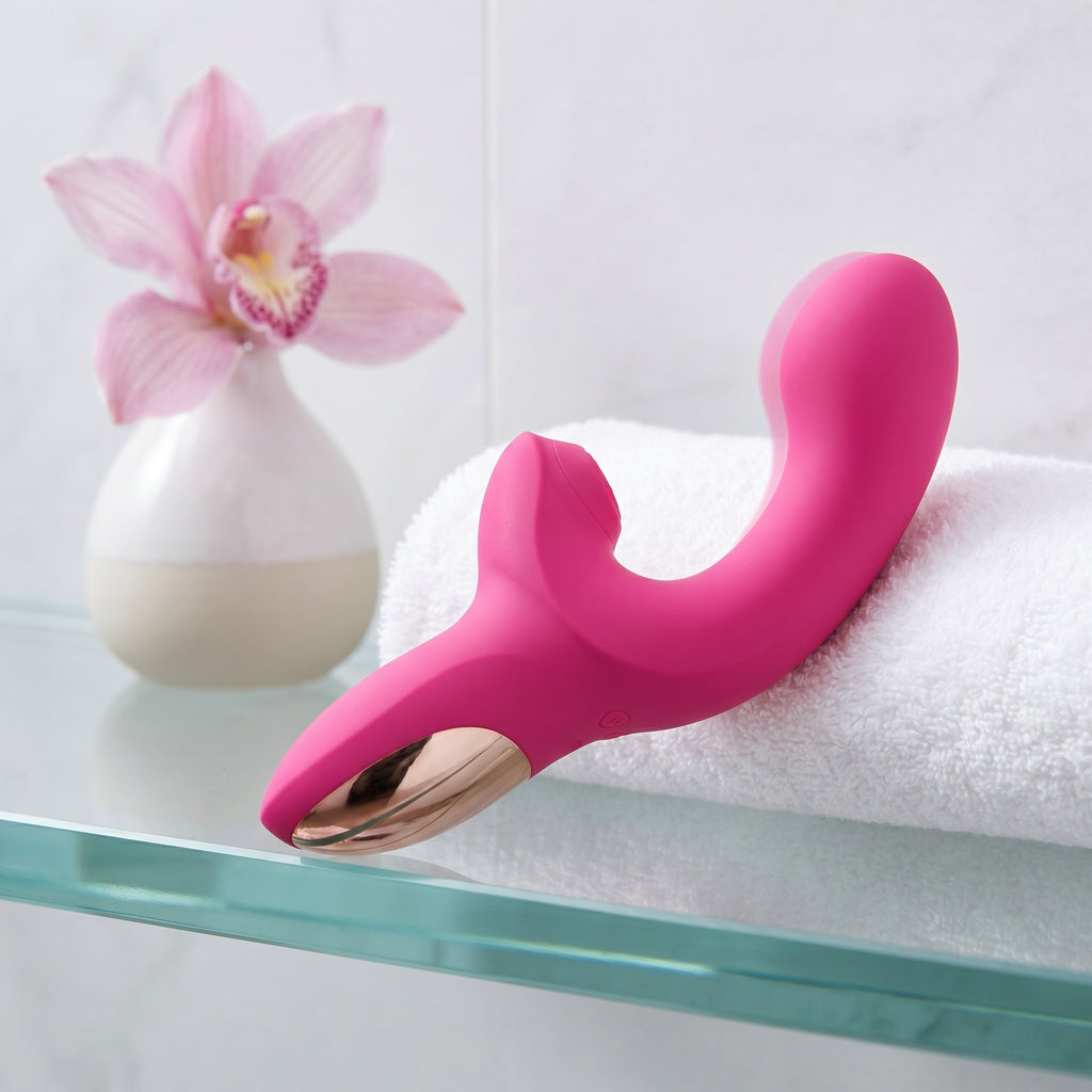 Dual Stimulation Rabbit Vibrator - 10 Flapping And 10 Vibration Modes Magnetic Rechargeable Waterproof Massager