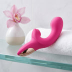 Dual Stimulation Rabbit Vibrator - 10 Flapping And 10 Vibration Modes Magnetic Rechargeable Waterproof Massager
