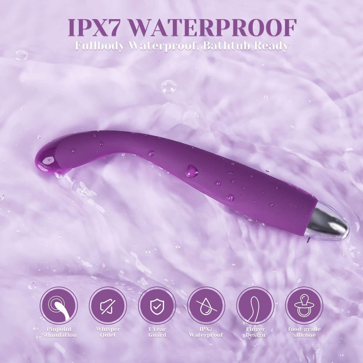 SVAKOM 4-in-1 Ergonomic G-Spot Vibrator - IPX7 Waterproof Food-Grade Silicone Multi-Speed Whisper-Quiet Premium Intimacy Massager