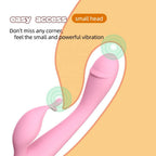 Sherry Dual Head Rabbit Vibrator - Flexible Pink Silicone 10-Speed Blended Clitoral G-Spot Sexual Wellness Massager