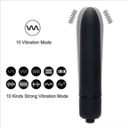 Mini Pocket Bullet Vibrator - Waterproof 10-Speed AAA Battery Operated Portable Clitoral Massager For Travel