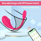 App Remote Controlled Wearable Panty Vibrator - Waterproof Silicone 10-Speed G-Spot Clitoral Massager For Couples Play