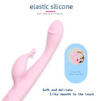 Sherry Dual Head Rabbit Vibrator - Flexible Pink Silicone 10-Speed Blended Clitoral G-Spot Sexual Wellness Massager