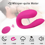 Wireless Remote Control Couples Vibrator - Flexible U-Shaped Silicone Massager With 10 Intense Modes For Hands-Free Pleasure