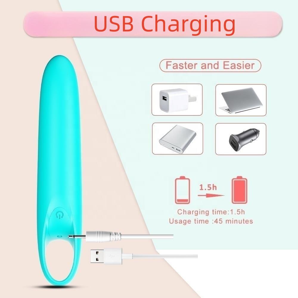 Mini Portable Bullet Vibrator - 12 Vibration Modes Waterproof Rechargeable Silicone Clitoral G-Spot Intimacy Massager