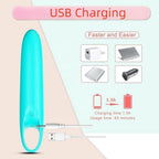 Mini Portable Bullet Vibrator - 12 Vibration Modes Waterproof Rechargeable Silicone Clitoral G-Spot Intimacy Massager