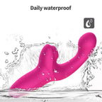 Dual Stimulation Rabbit Vibrator - 10 Flapping And 10 Vibration Modes Magnetic Rechargeable Waterproof Massager