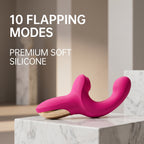 Dual Stimulation Rabbit Vibrator - 10 Flapping And 10 Vibration Modes Magnetic Rechargeable Waterproof Massager