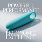 Mini Portable Bullet Vibrator - 12 Vibration Modes Waterproof Rechargeable Silicone Clitoral G-Spot Intimacy Massager