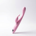 Sherry Dual Head Rabbit Vibrator - Flexible Pink Silicone 10-Speed Blended Clitoral G-Spot Sexual Wellness Massager