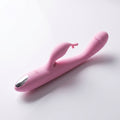 Sherry Dual Head Rabbit Vibrator - Flexible Pink Silicone 10-Speed Blended Clitoral G-Spot Sexual Wellness Massager