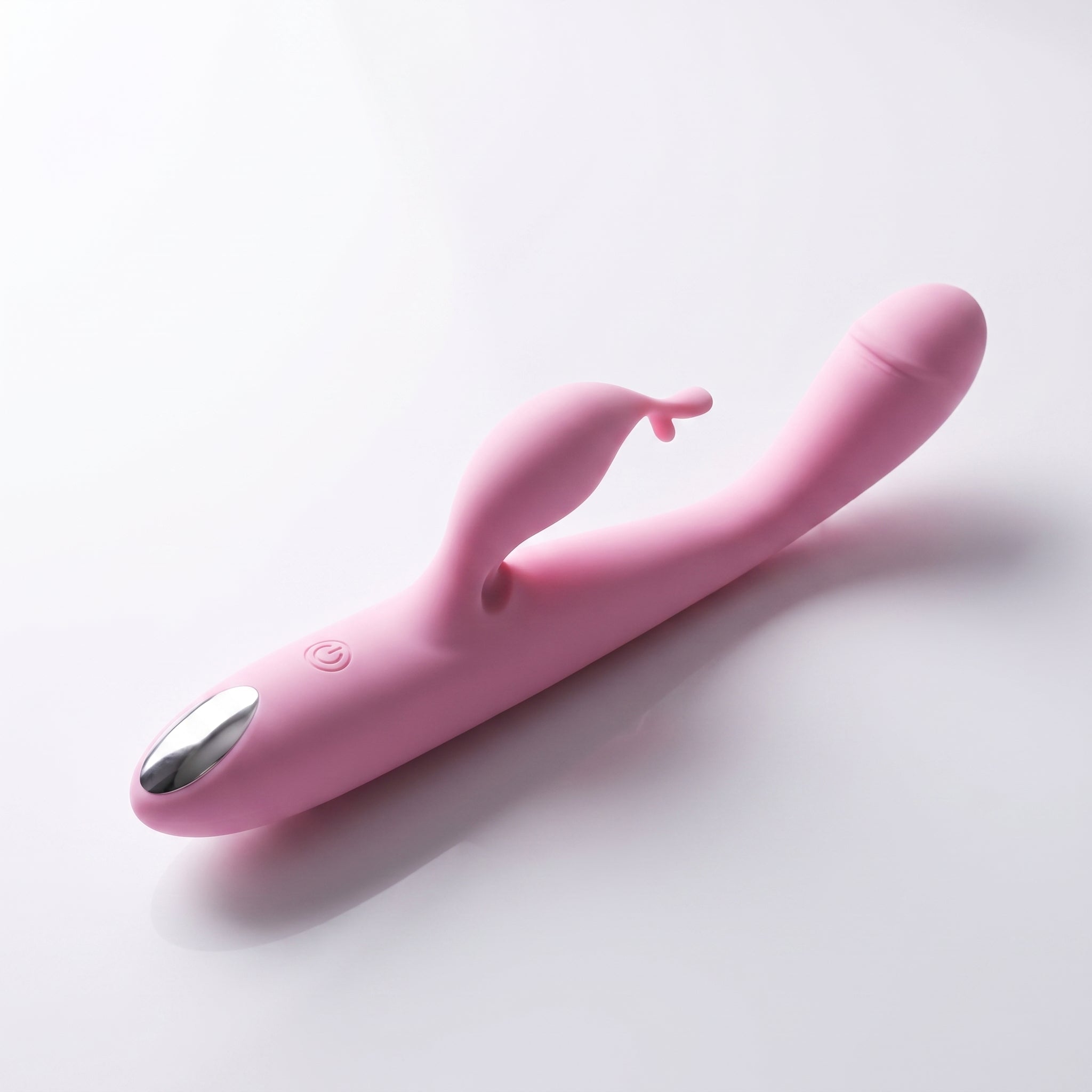 Sherry Dual Head Rabbit Vibrator - Flexible Pink Silicone 10-Speed Blended Clitoral G-Spot Sexual Wellness Massager