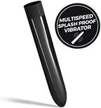 Black Classic Bullet Massager – 17.5cm Waterproof Personal Body Vibrator with Variable Speed